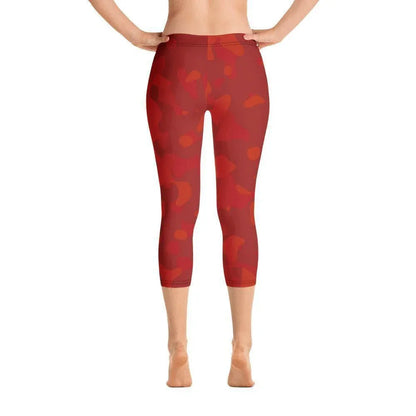 red-camouflage-damen-capri-leggings-capri-leggings-jlr-design-2 - JLR Design