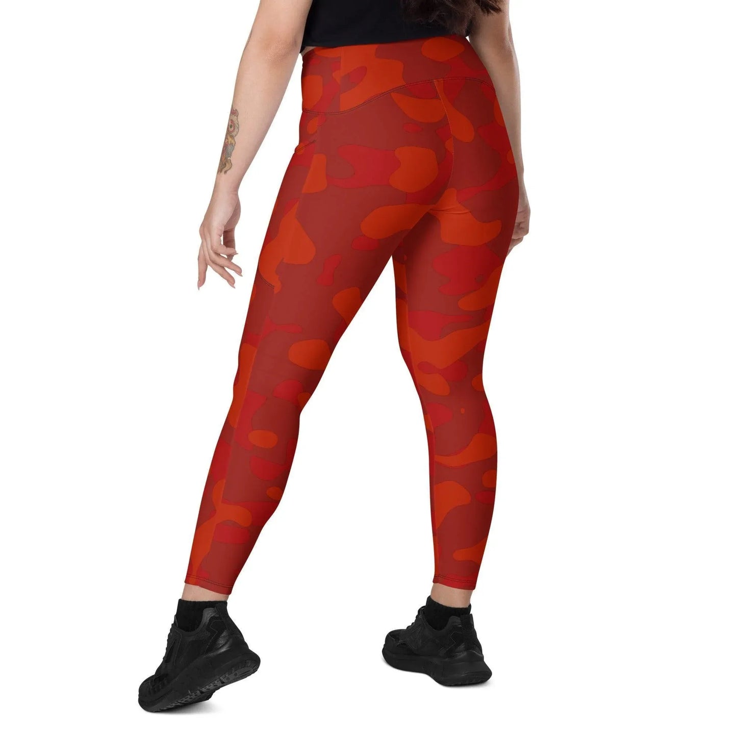 red-camouflage-damen-v-bund-leggings-mit-taschen-v-bund-leggings-jlr-design-1 - JLR Design