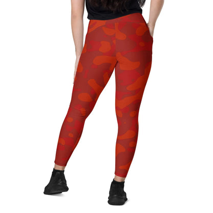 red-camouflage-damen-v-bund-leggings-mit-taschen-v-bund-leggings-jlr-design-5 - JLR Design