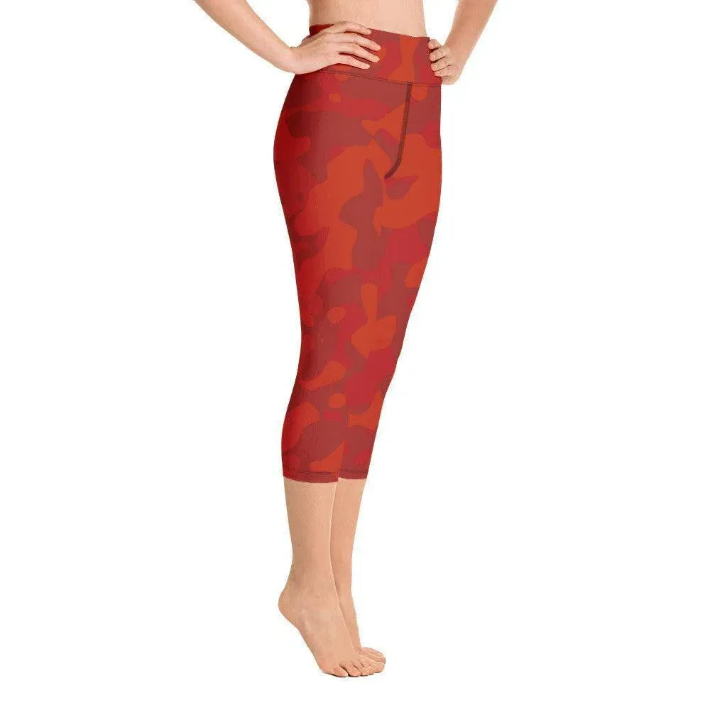 red-camouflage-damen-yoga-capri-leggings-yoga-capri-leggings-jlr-design-1 - JLR Design