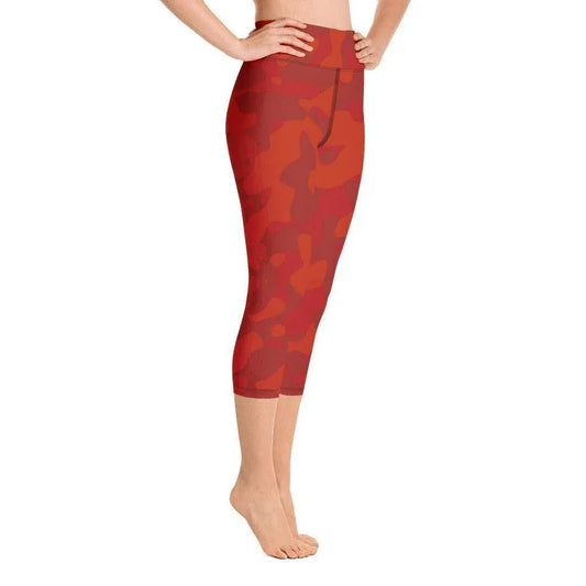 red-camouflage-damen-yoga-capri-leggings-yoga-capri-leggings-jlr-design-1 - JLR Design