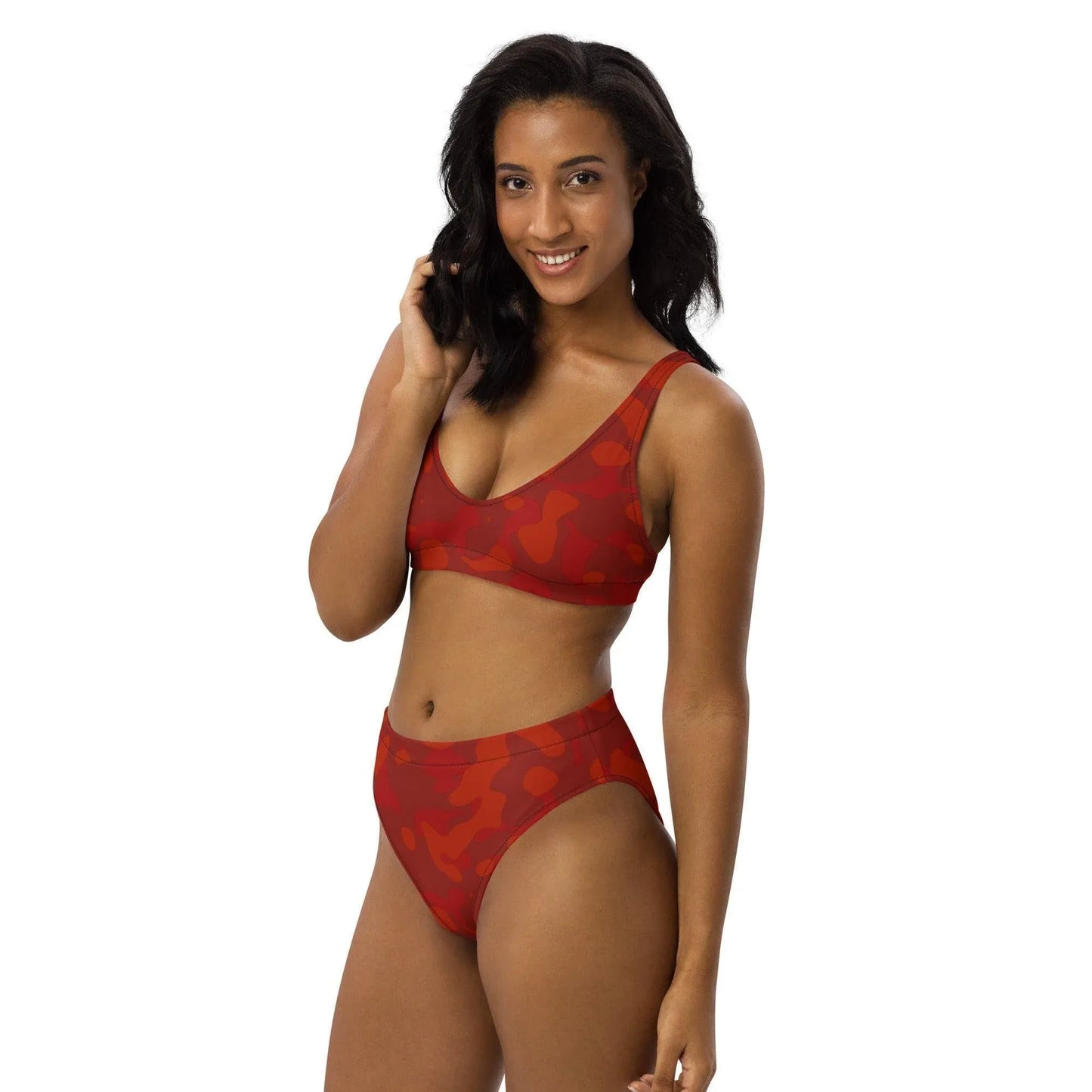 red-camouflage-high-waist-bikini-bikini-jlr-design-1 - JLR Design