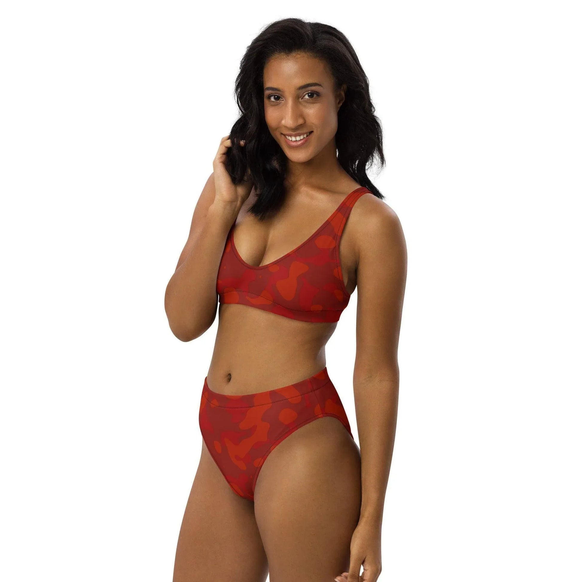 red-camouflage-high-waist-bikini-bikini-jlr-design-1 - JLR Design