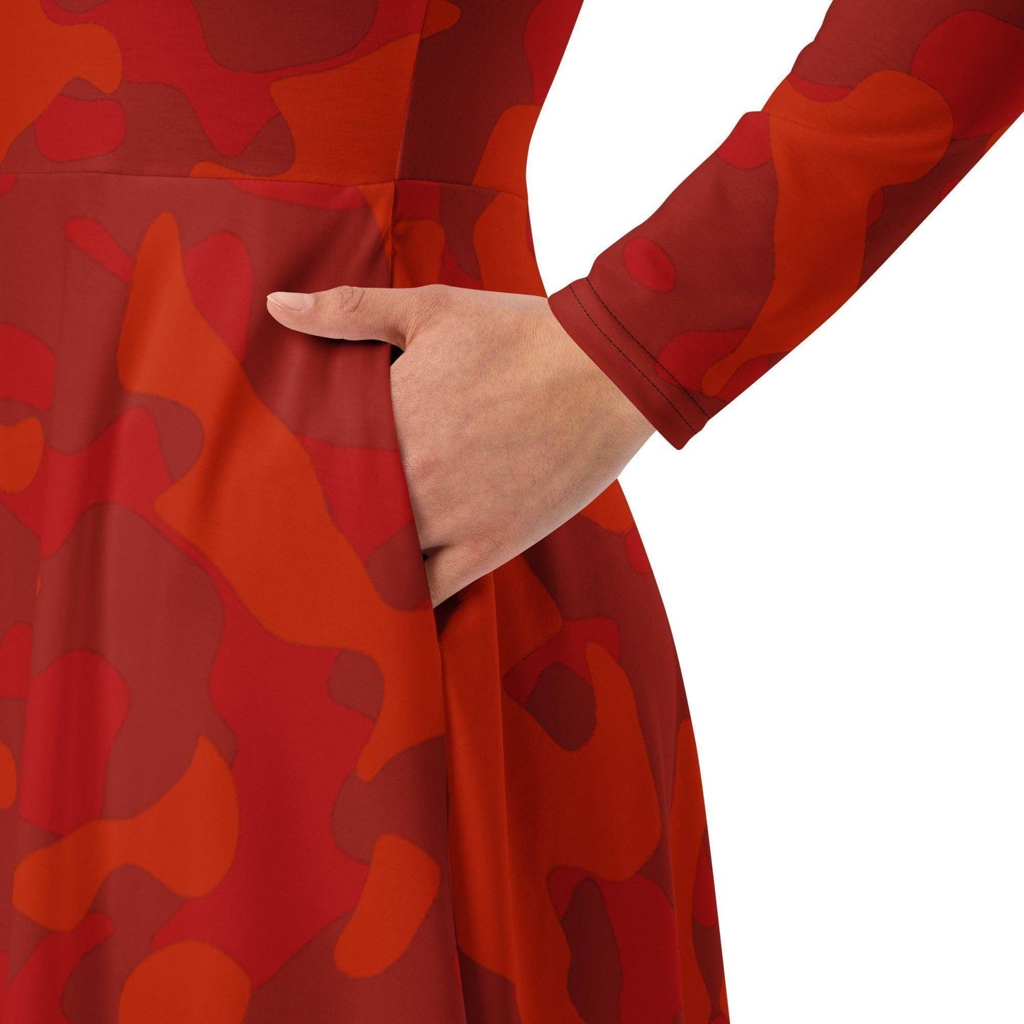 red-camouflage-langarmliges-midikleid-midikleid-jlr-design-3 - JLR Design