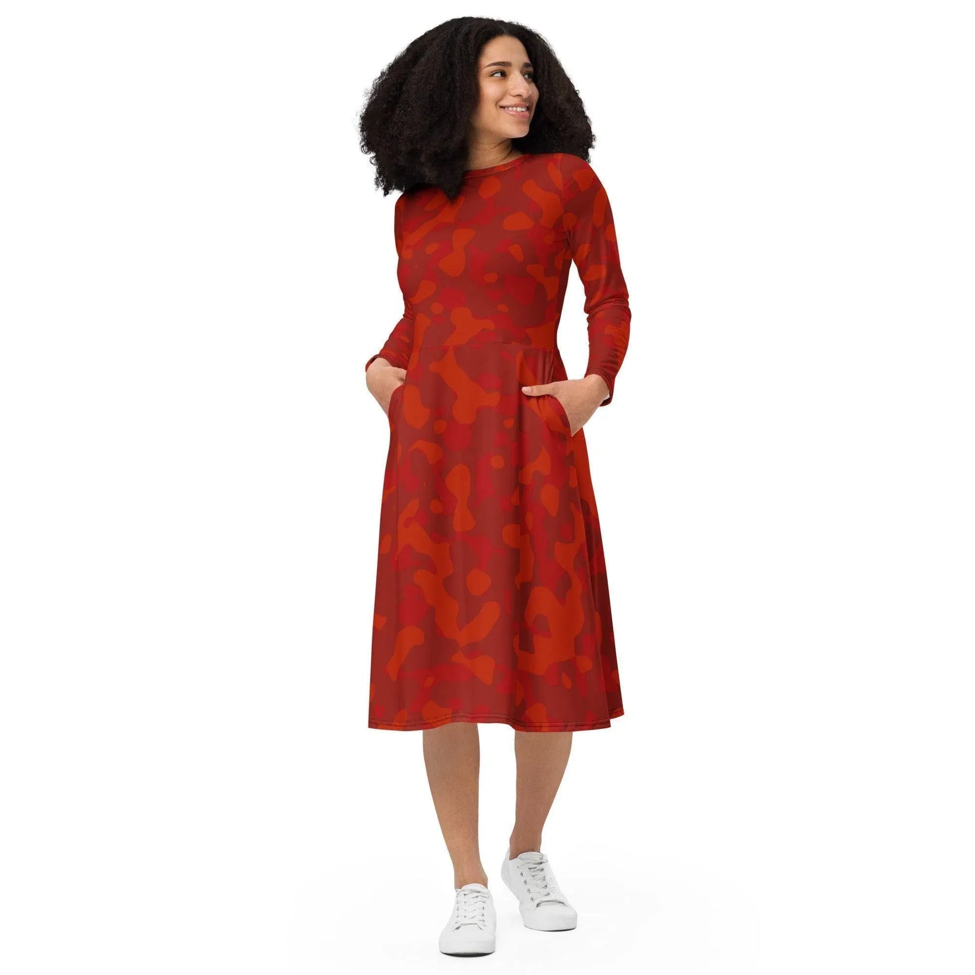 red-camouflage-langarmliges-midikleid-midikleid-jlr-design-4 - JLR Design
