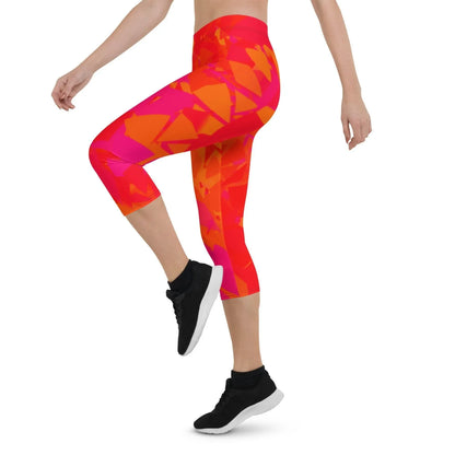 red-crystal-damen-capri-leggings-capri-leggings-jlr-design-3 - JLR Design