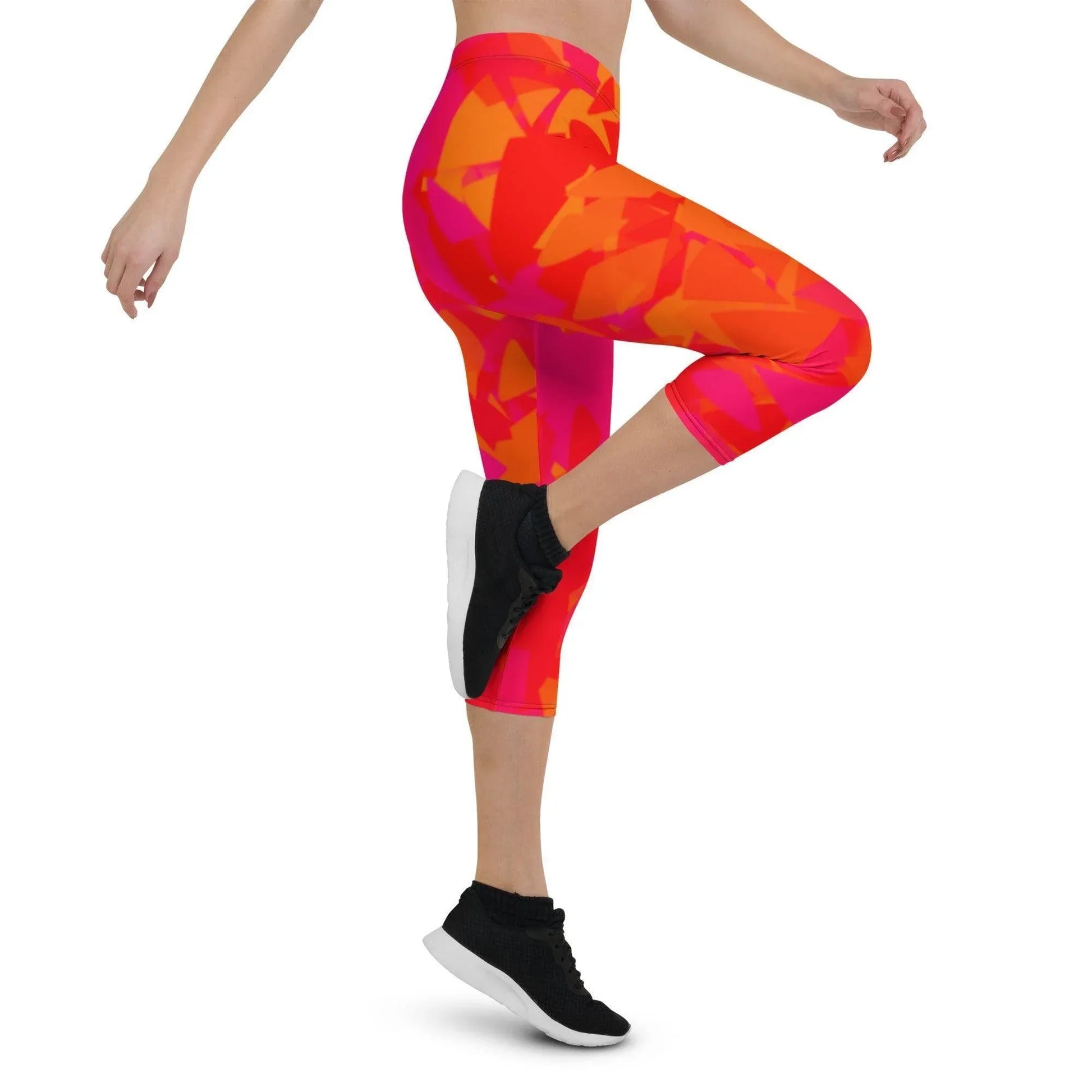 red-crystal-damen-capri-leggings-capri-leggings-jlr-design-4 - JLR Design