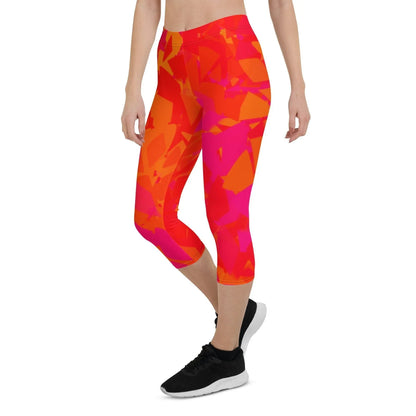 red-crystal-damen-capri-leggings-capri-leggings-jlr-design-5 - JLR Design