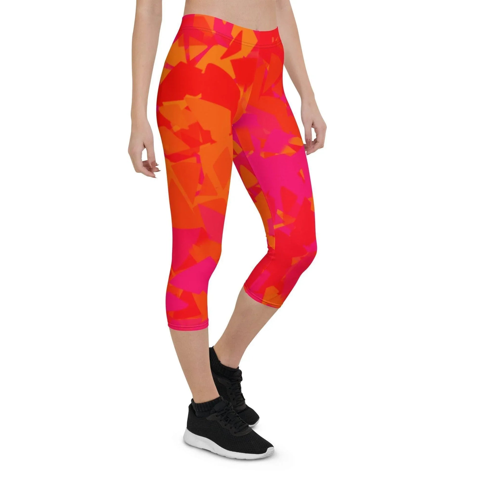 red-crystal-damen-capri-leggings-capri-leggings-jlr-design-6 - JLR Design