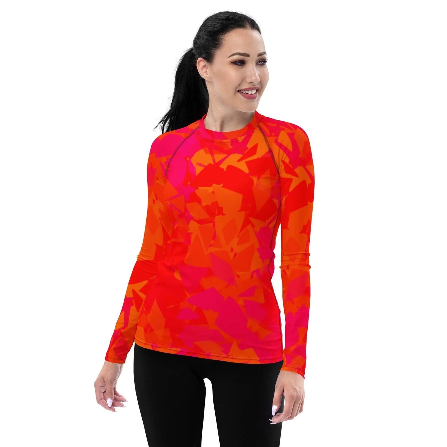 red-crystal-damen-rash-guard-rash-guard-jlr-design-1 - JLR Design