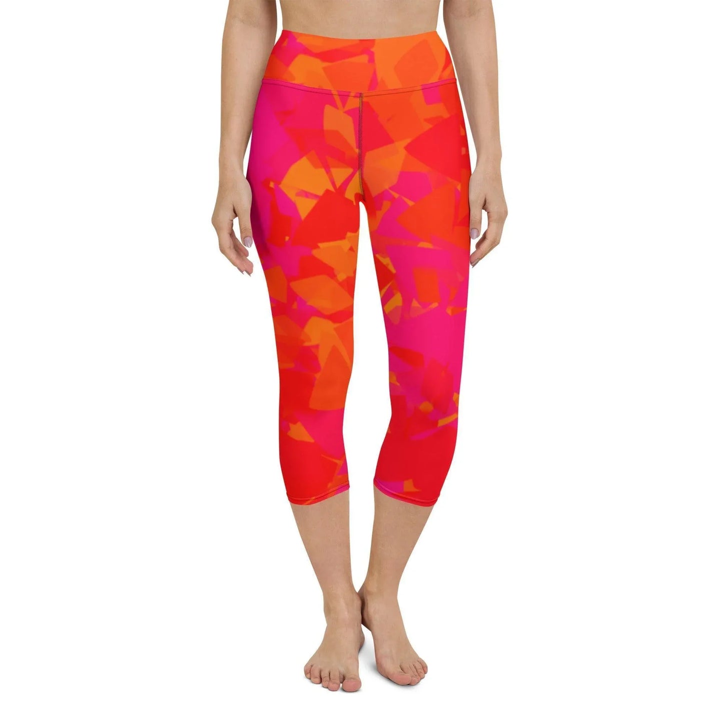 red-crystal-damen-yoga-capri-leggings-yoga-capri-leggings-jlr-design-2 - JLR Design