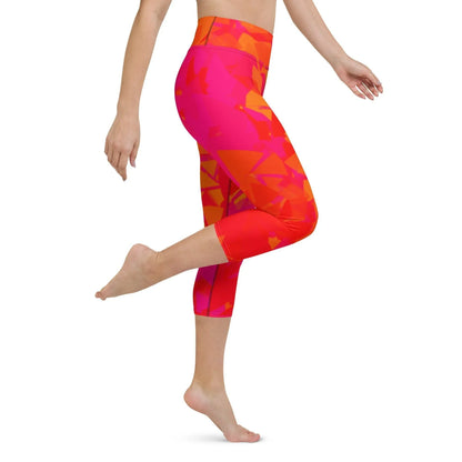 red-crystal-damen-yoga-capri-leggings-yoga-capri-leggings-jlr-design-5 - JLR Design