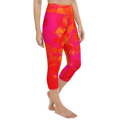 red-crystal-damen-yoga-capri-leggings-yoga-capri-leggings-jlr-design-6 - JLR Design