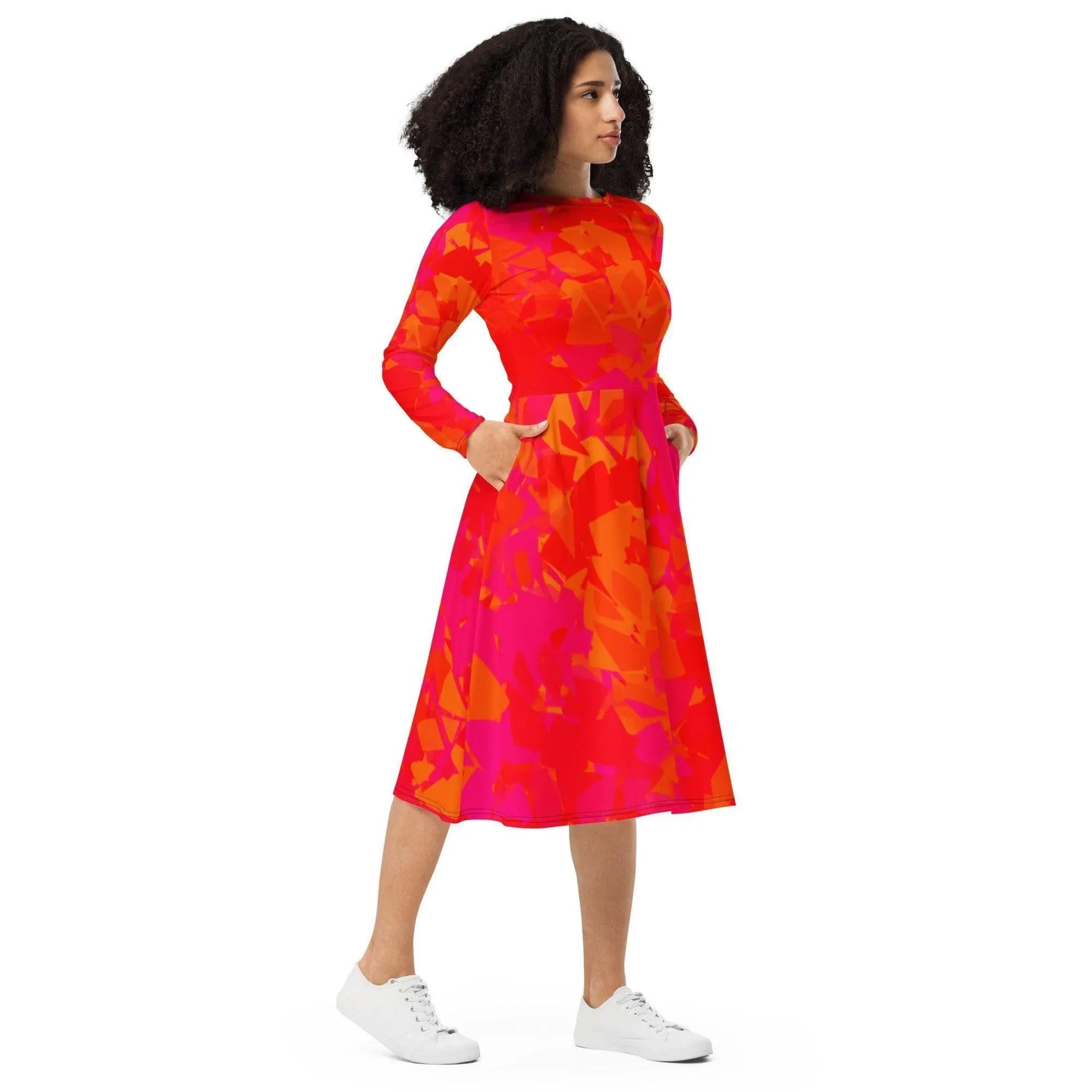 red-crystal-langarmliges-midikleid-midikleid-jlr-design-1 - JLR Design