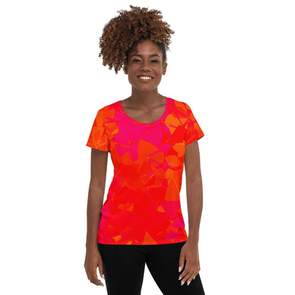 red-crystal-sport-t-shirt-fur-damen-sport-t-shirt-jlr-design-1 - JLR Design