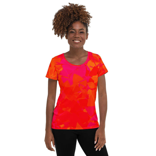 red-crystal-sport-t-shirt-fur-damen-sport-t-shirt-jlr-design-1 - JLR Design