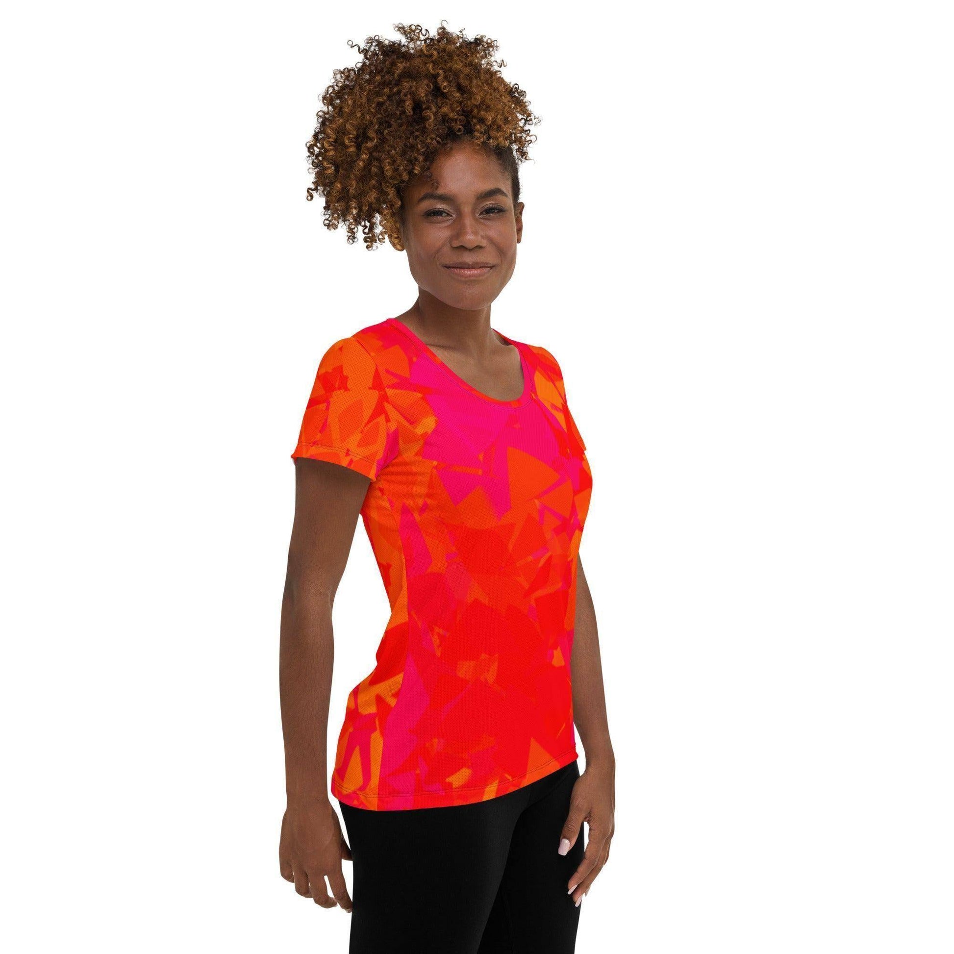 red-crystal-sport-t-shirt-fur-damen-sport-t-shirt-jlr-design-3 - JLR Design