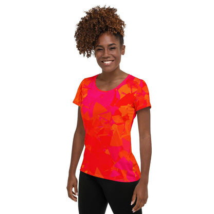red-crystal-sport-t-shirt-fur-damen-sport-t-shirt-jlr-design-4 - JLR Design