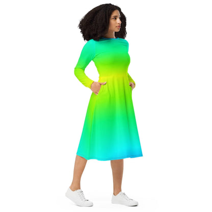 regenbogen-langarmliges-midikleid-midikleid-jlr-design-4 - JLR Design