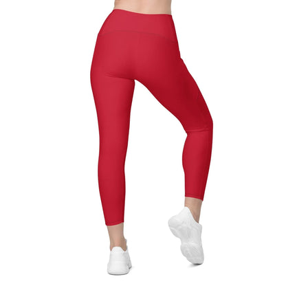 rote-damen-v-bund-leggings-mit-taschen-v-bund-leggings-jlr-design-6 - JLR Design