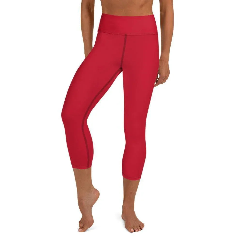 rote-damen-yoga-capri-leggings-yoga-capri-leggings-jlr-design-1 - JLR Design