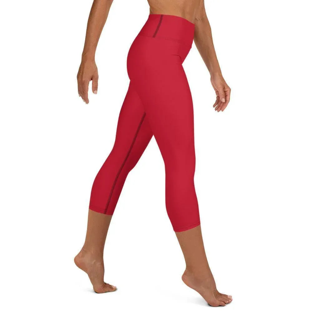 rote-damen-yoga-capri-leggings-yoga-capri-leggings-jlr-design-3 - JLR Design