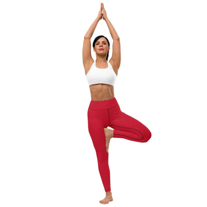rote-damen-yoga-leggings-yoga-leggings-jlr-design-1 - JLR Design
