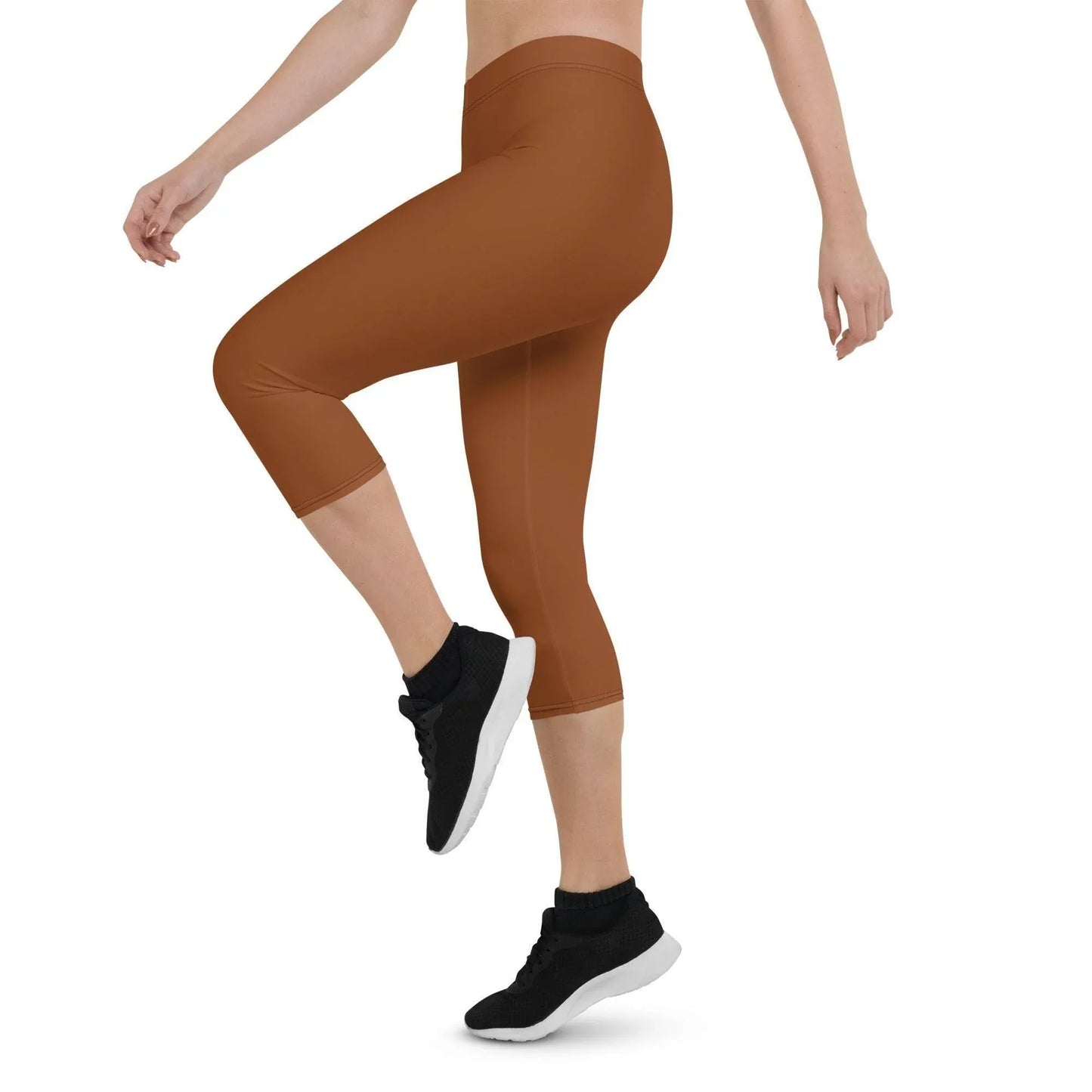 saddle-brown-damen-capri-leggings-capri-leggings-jlr-design-3 - JLR Design