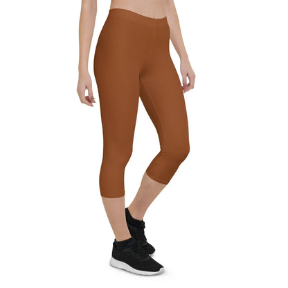 saddle-brown-damen-capri-leggings-capri-leggings-jlr-design-6 - JLR Design
