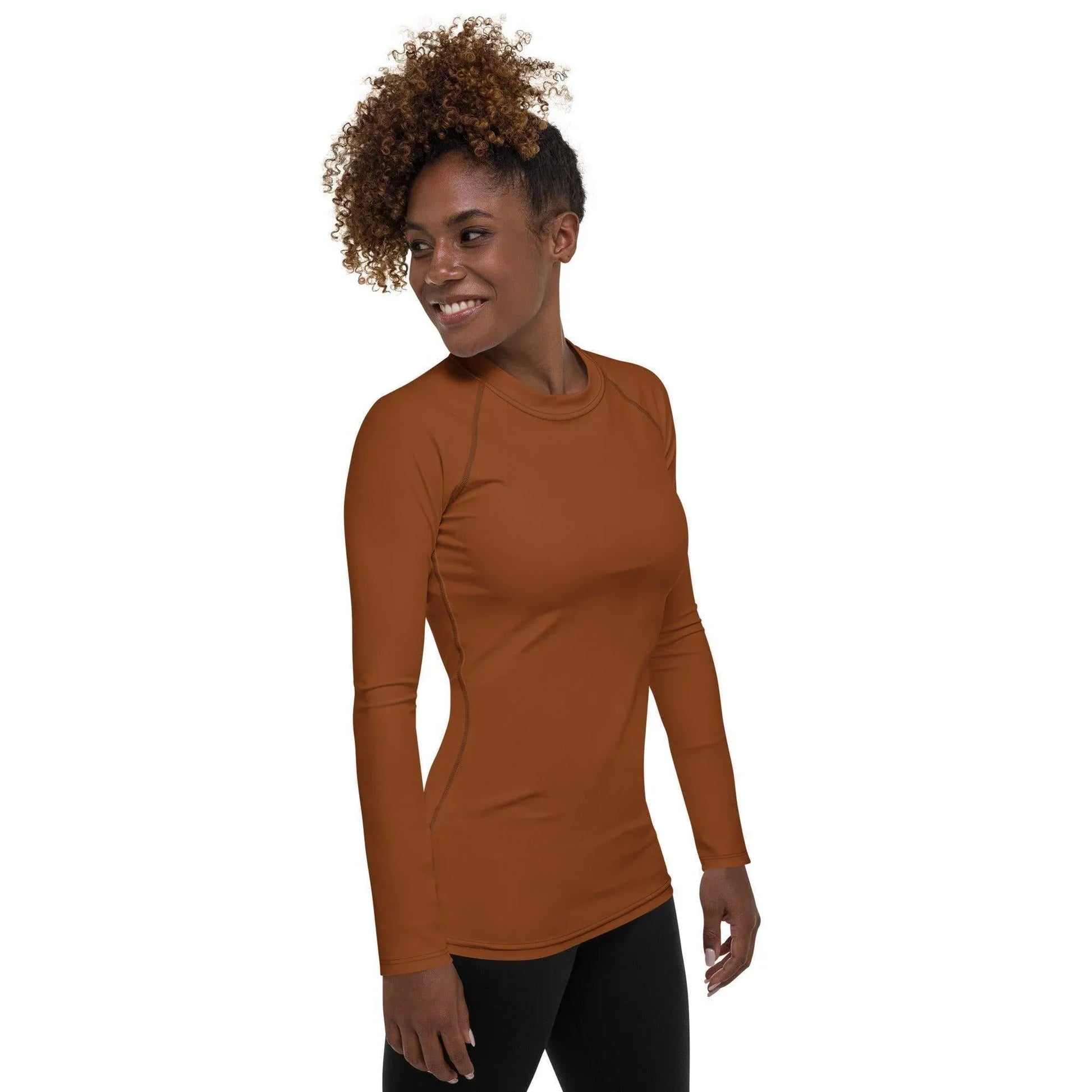 saddle-brown-damen-rash-guard-rash-guard-jlr-design-4 - JLR Design