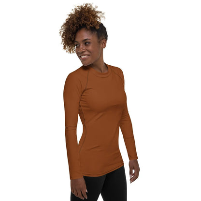 saddle-brown-damen-rash-guard-rash-guard-jlr-design-4 - JLR Design
