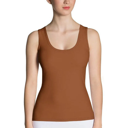 saddle-brown-damen-tank-top-tank-top-jlr-design-1 - JLR Design