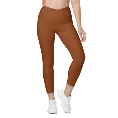 saddle-brown-damen-v-bund-leggings-mit-taschen-v-bund-leggings-jlr-design-5 - JLR Design