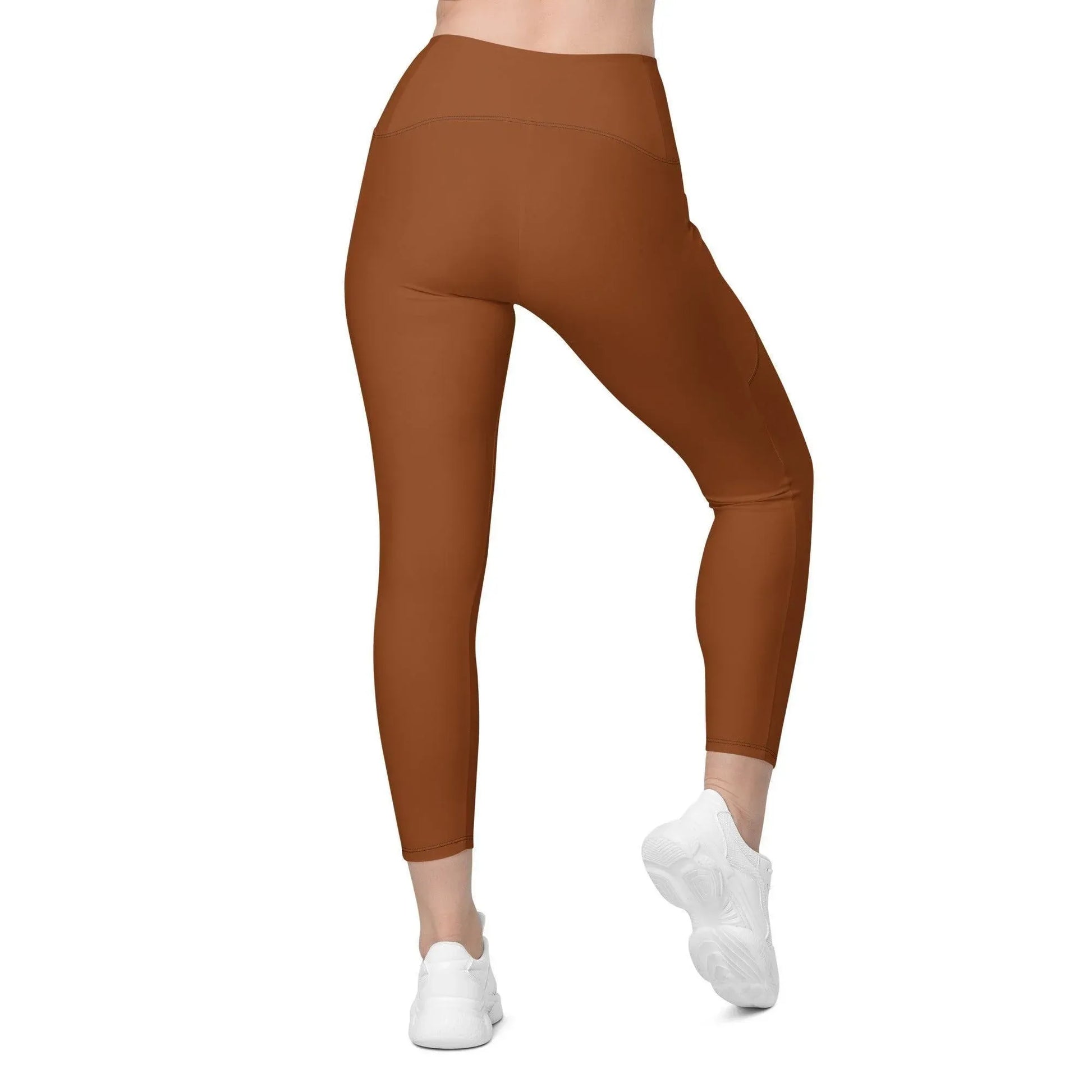 saddle-brown-damen-v-bund-leggings-mit-taschen-v-bund-leggings-jlr-design-6 - JLR Design