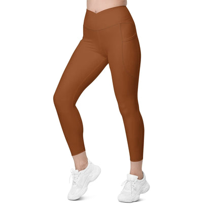 saddle-brown-damen-v-bund-leggings-mit-taschen-v-bund-leggings-jlr-design-7 - JLR Design