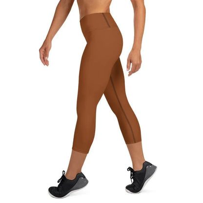 saddle-brown-damen-yoga-capri-leggings-yoga-capri-leggings-jlr-design-3 - JLR Design