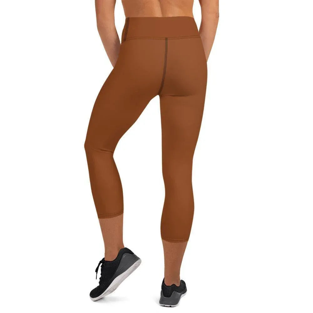 saddle-brown-damen-yoga-capri-leggings-yoga-capri-leggings-jlr-design-4 - JLR Design