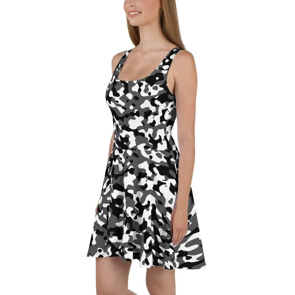 schwarz-grau-weiss-camouflage-skater-kleid-skater-kleid-jlr-design-1 - JLR Design