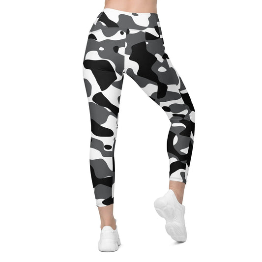 schwarz-grau-weiss-damen-v-bund-leggings-mit-taschen-v-bund-leggings-jlr-design-1 - JLR Design