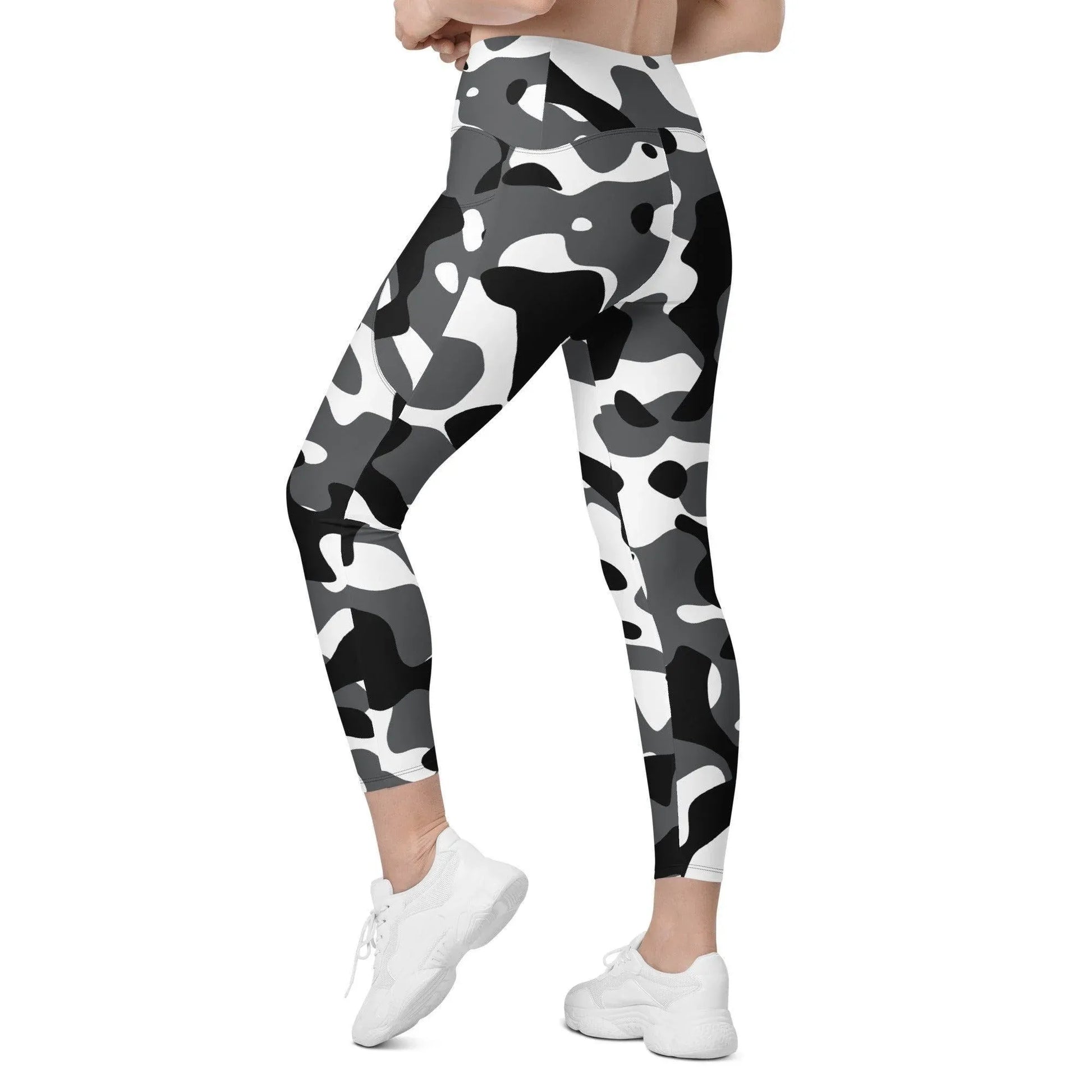 schwarz-grau-weiss-damen-v-bund-leggings-mit-taschen-v-bund-leggings-jlr-design-5 - JLR Design