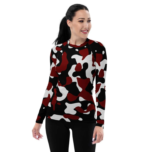 schwarz-rot-weiss-camouflage-damen-rash-guard-rash-guard-jlr-design-1 - JLR Design