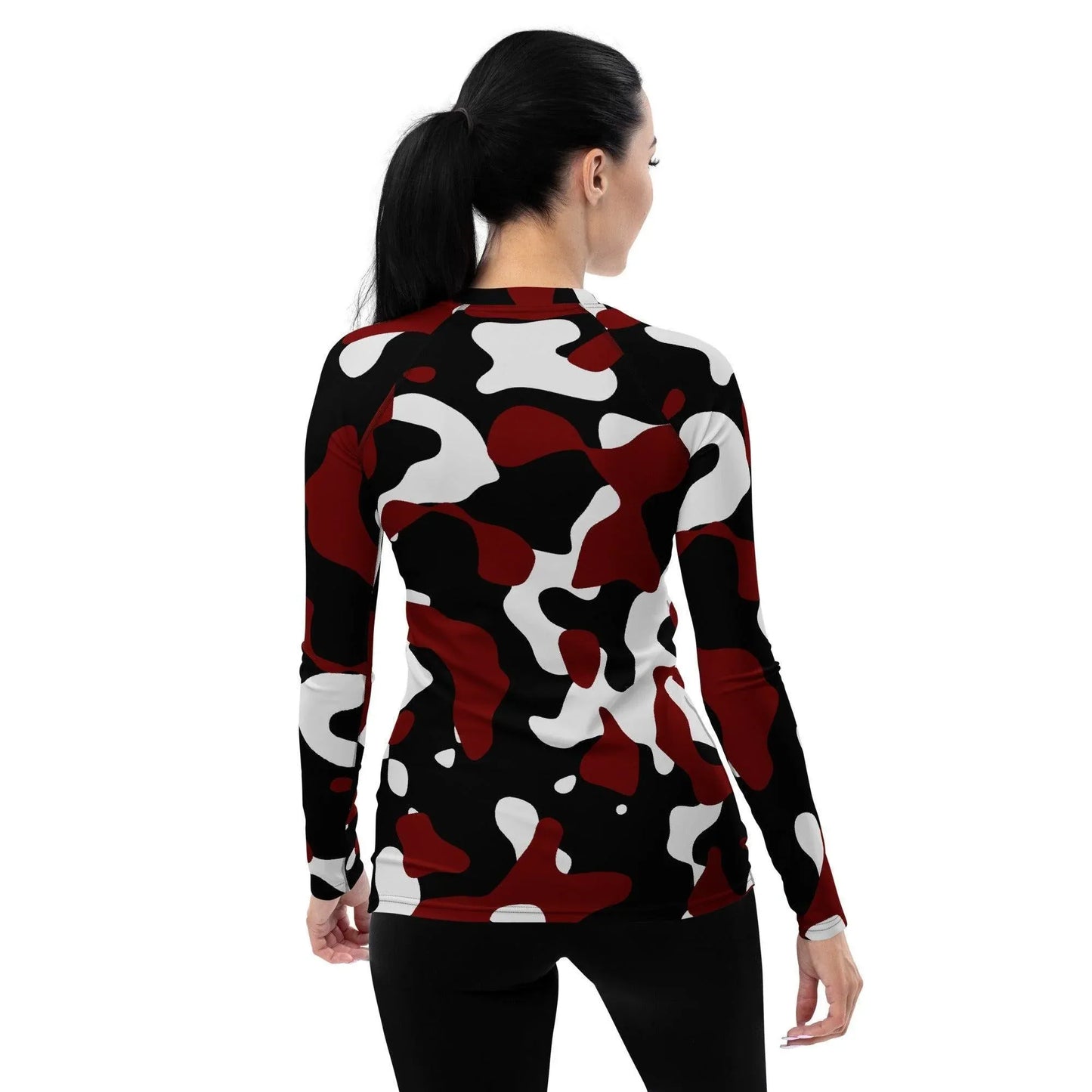 schwarz-rot-weiss-camouflage-damen-rash-guard-rash-guard-jlr-design-2 - JLR Design