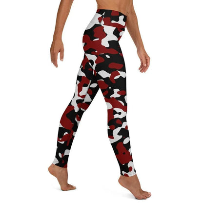 schwarz-rot-weiss-camouflage-damen-yoga-leggings-yoga-leggings-jlr-design-3 - JLR Design