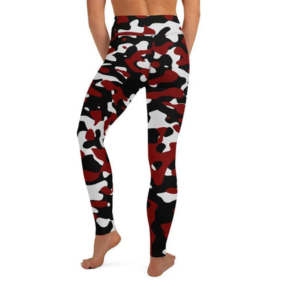 schwarz-rot-weiss-camouflage-damen-yoga-leggings-yoga-leggings-jlr-design-4 - JLR Design