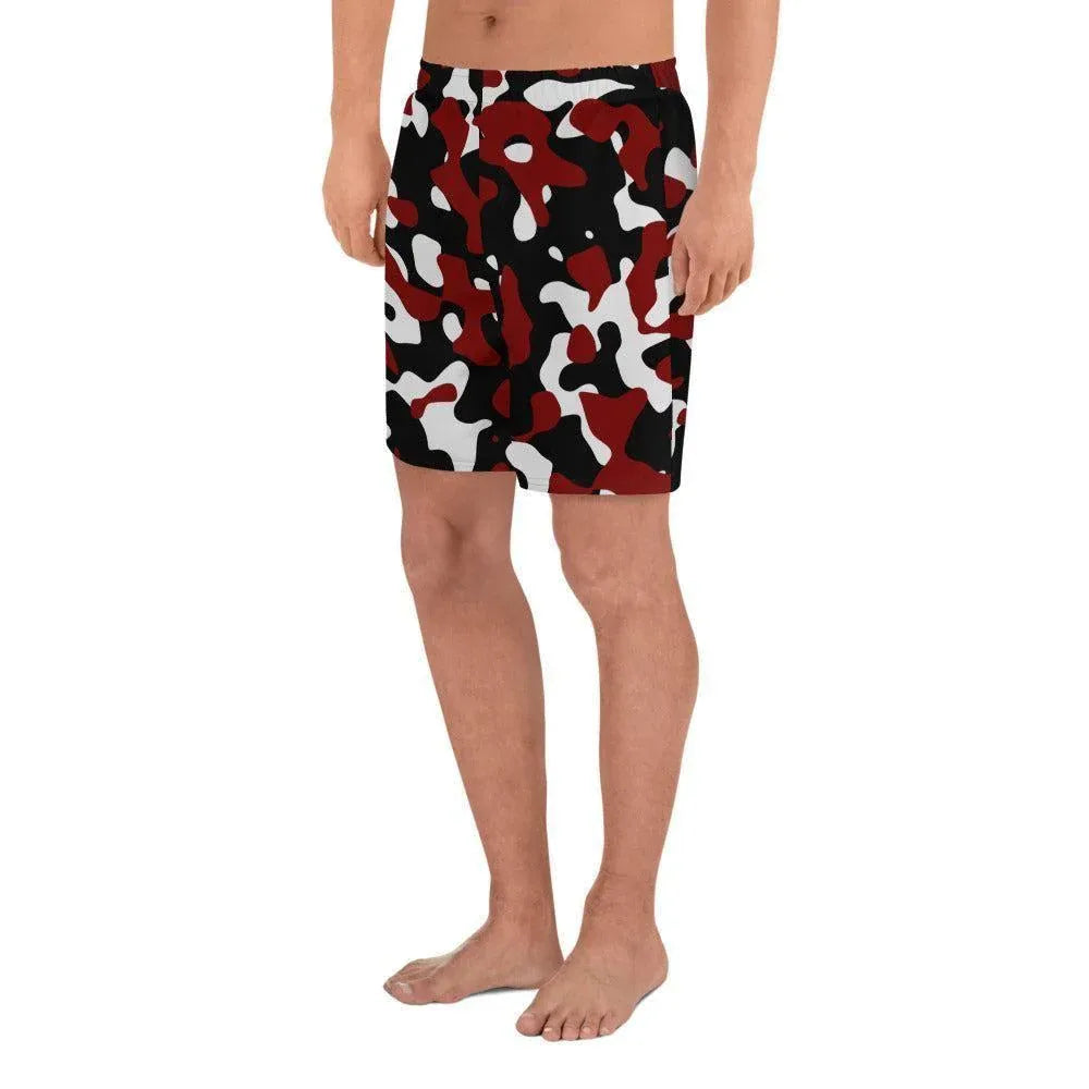 schwarz-rot-weiss-camouflage-herren-sport-shorts-sport-shorts-jlr-design-1 - JLR Design