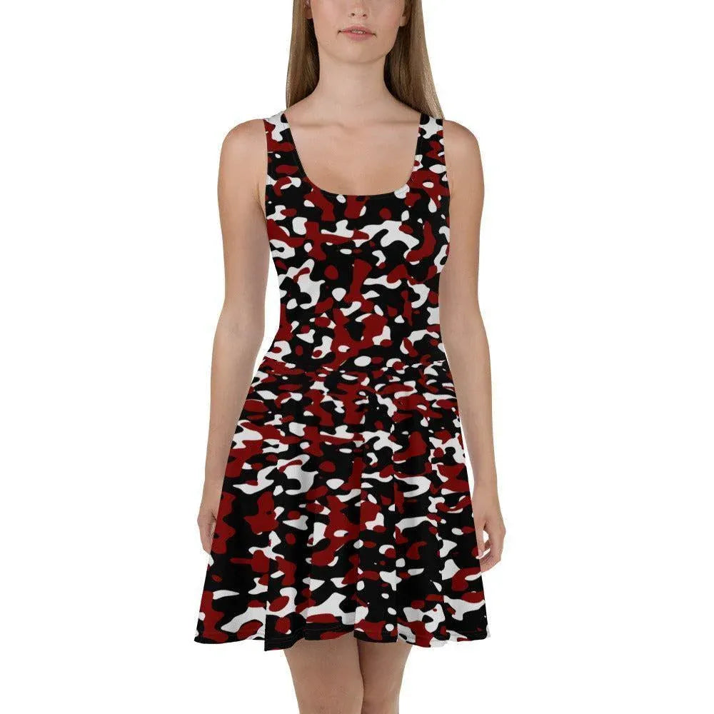 schwarz-rot-weiss-camouflage-skater-kleid-skater-kleid-jlr-design-2 - JLR Design
