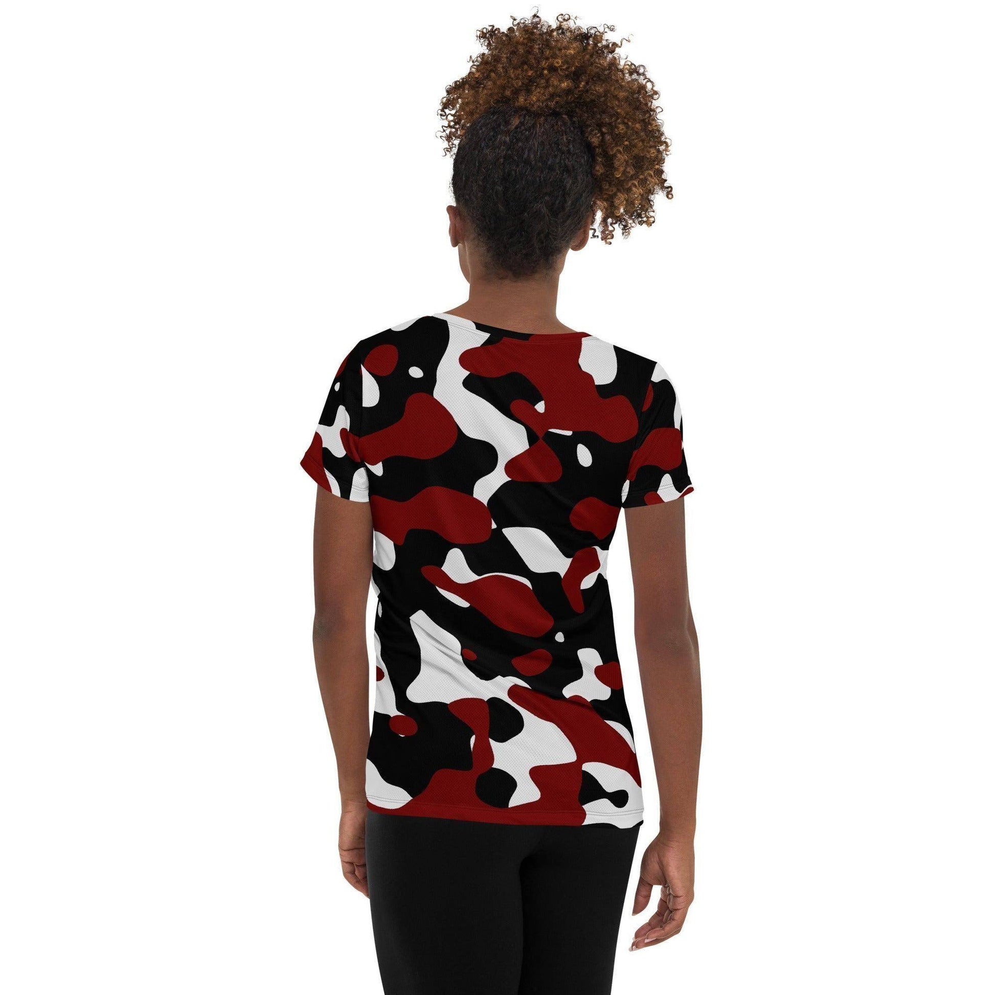 schwarz-rot-weiss-camouflage-sport-t-shirt-fur-damen-sport-t-shirt-jlr-design-2 - JLR Design