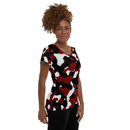 schwarz-rot-weiss-camouflage-sport-t-shirt-fur-damen-sport-t-shirt-jlr-design-3 - JLR Design