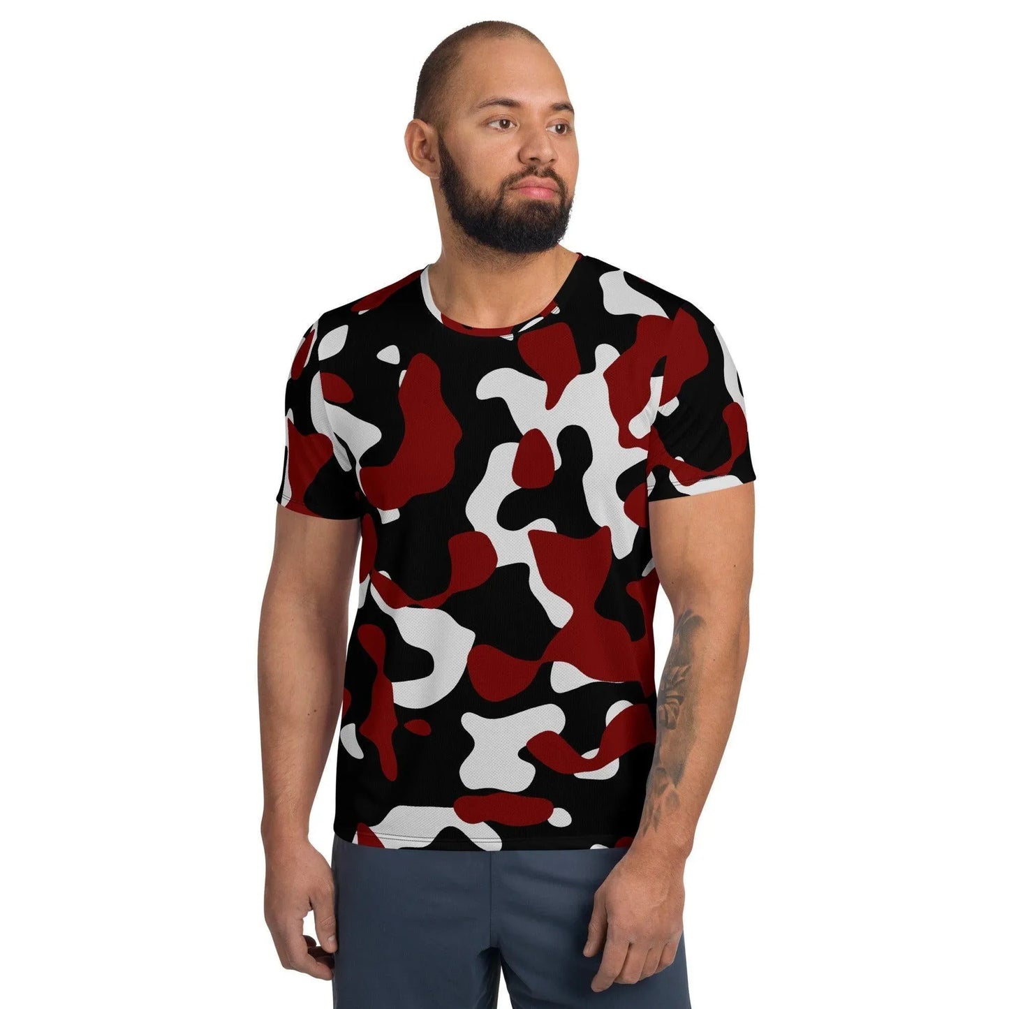 schwarz-rot-weiss-camouflage-sport-t-shirt-fur-herren-sport-t-shirt-jlr-design-1 - JLR Design