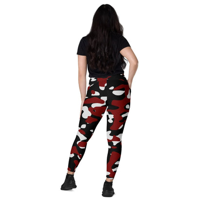 schwarz-rot-weiss-damen-v-bund-leggings-mit-taschen-v-bund-leggings-jlr-design-6 - JLR Design